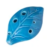 6-Hole Leaf-Style Ceramic Ocarina – Blue
