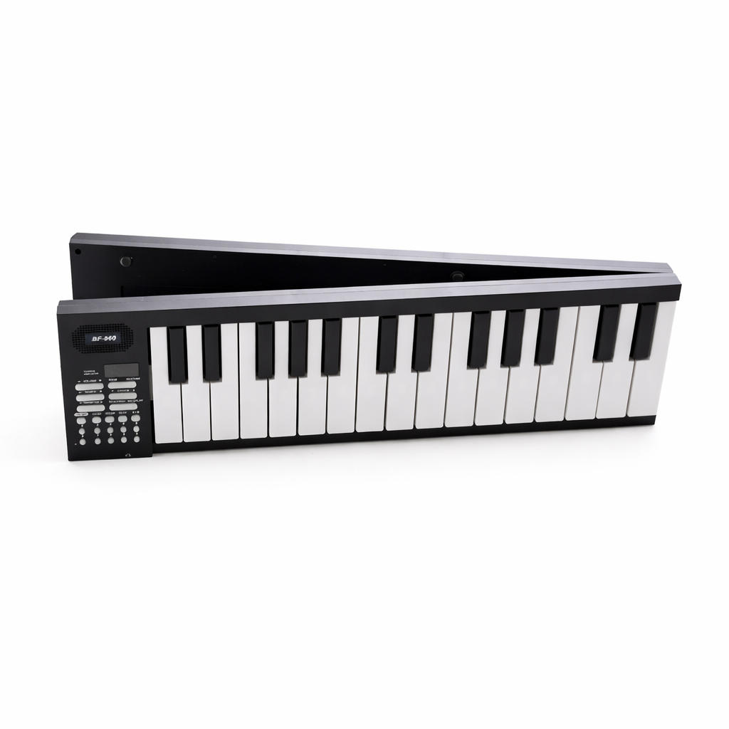 Portable 61-Key Foldable Piano Keyboard with LED Screen and USB Charging