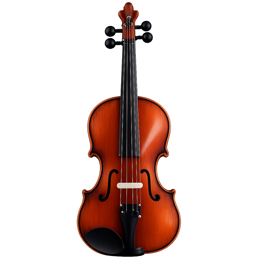 Handmade 1/4 Size Violin with Case & Bow – Solid Spruce Top Flamed Maple