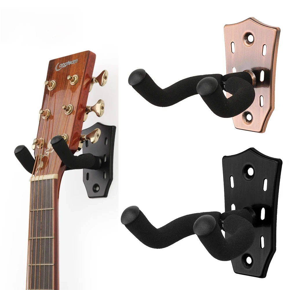 Black foam-padded guitar wall hanger