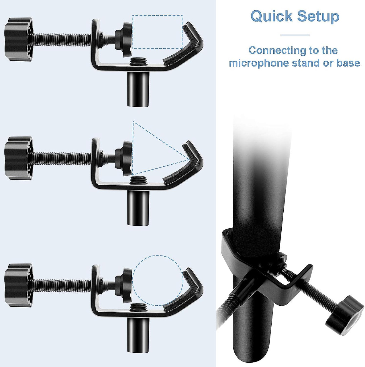 Dual-Layer Microphone Pop Filter – Black, 15.5 cm Screen — detail or usage view