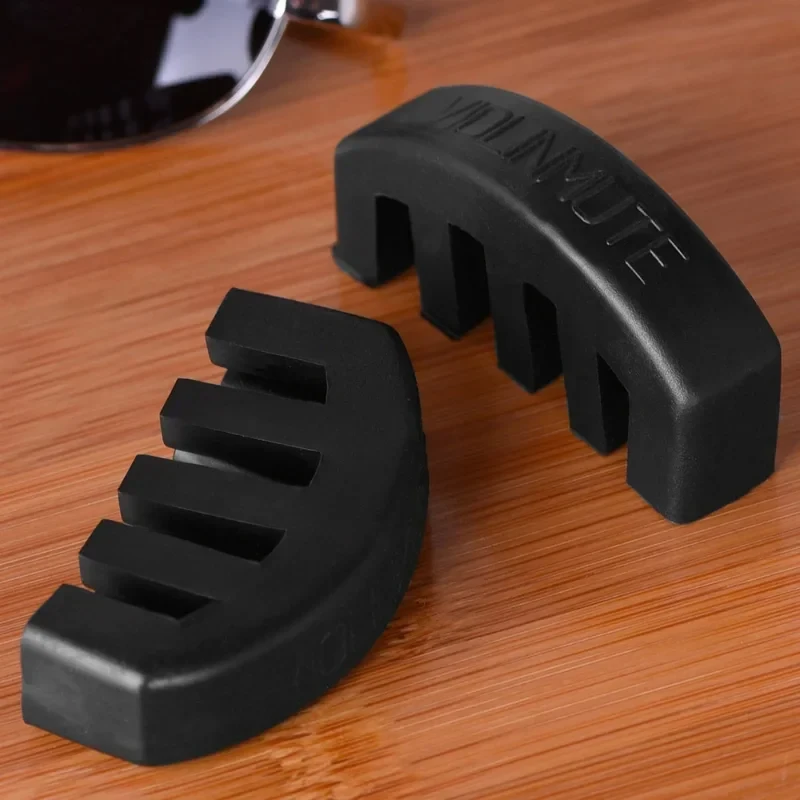 Black rubber violin practice mute