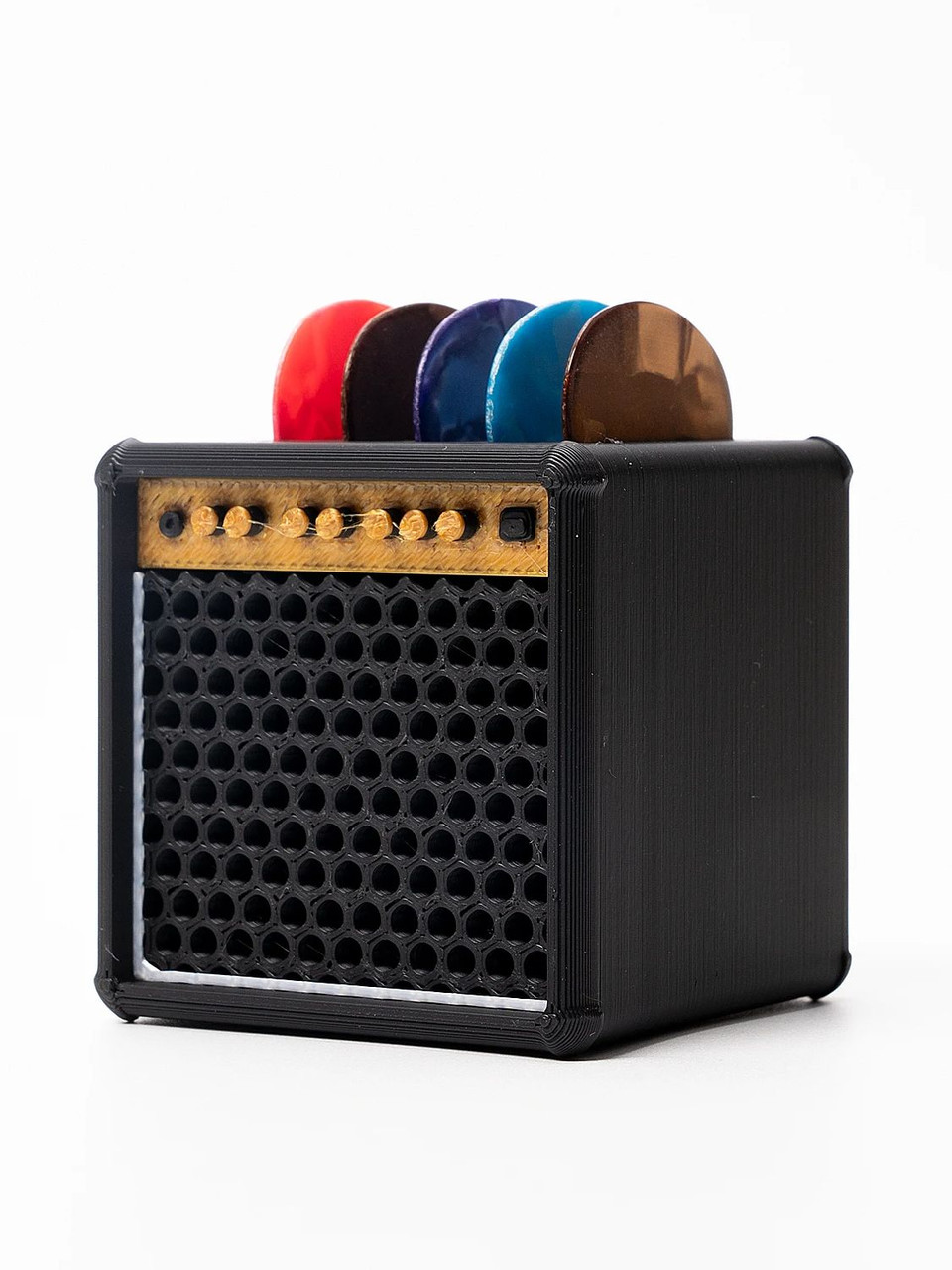 Mini Amplifier-Style Guitar Pick Storage Box
