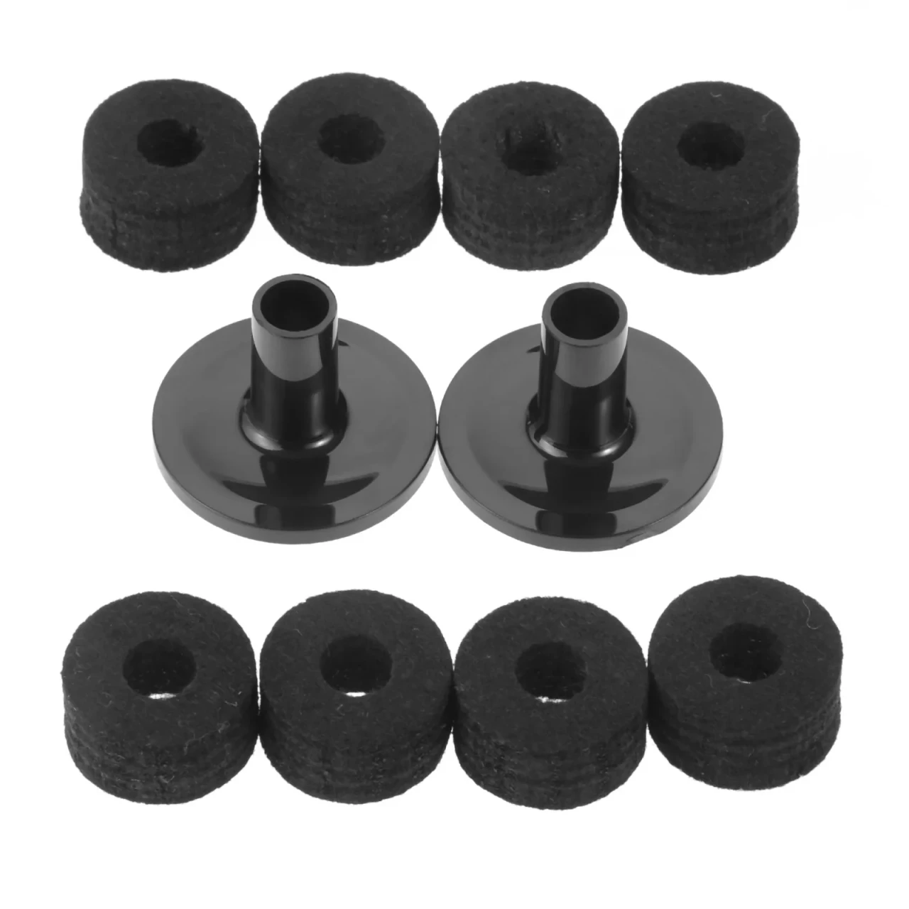 10-Piece Cymbal Felt and Sleeve Kit – Black