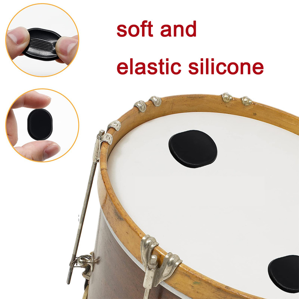 48-Piece Silicone Drum Dampener Set – Black