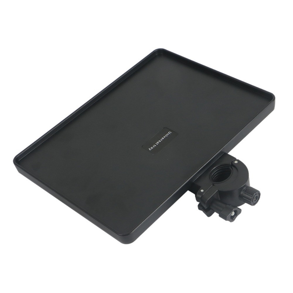 Clamp-On Microphone Stand Sound Card & Phone Tray – Black