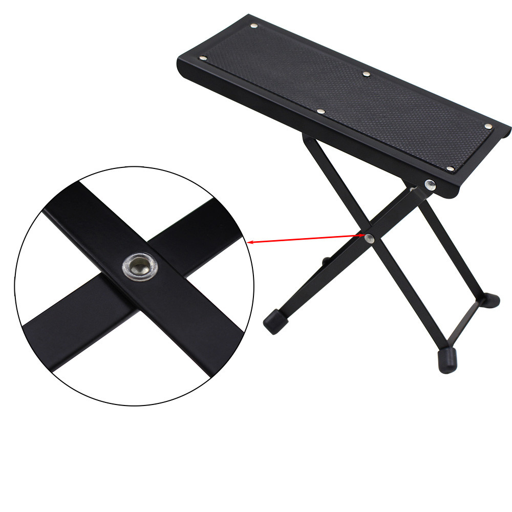 Four-Position Adjustable Guitar Footstool – Black