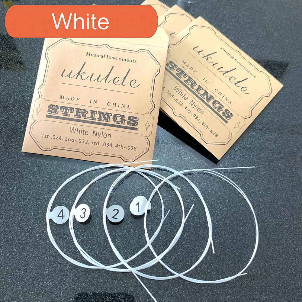 Nylon Ukulele String Set – White, 4 Strings