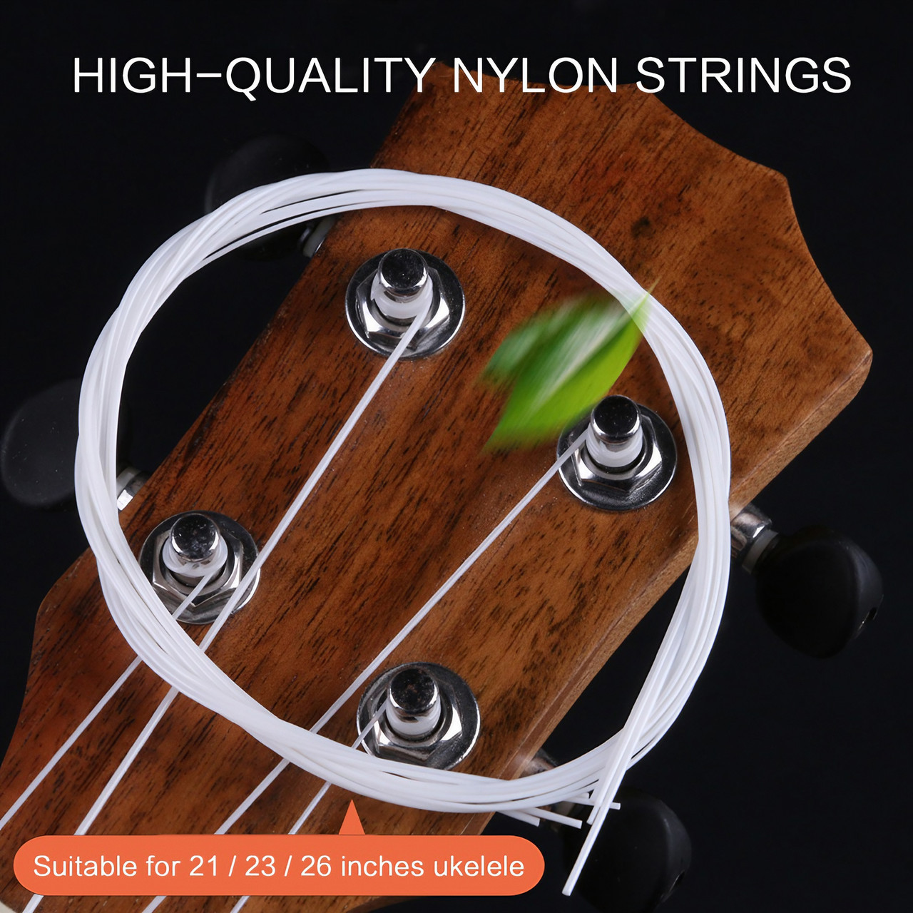Nylon Ukulele String Set – White, 4 Strings