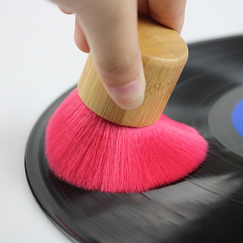 Wooden Anti-Static Vinyl Record Cleaning Brush