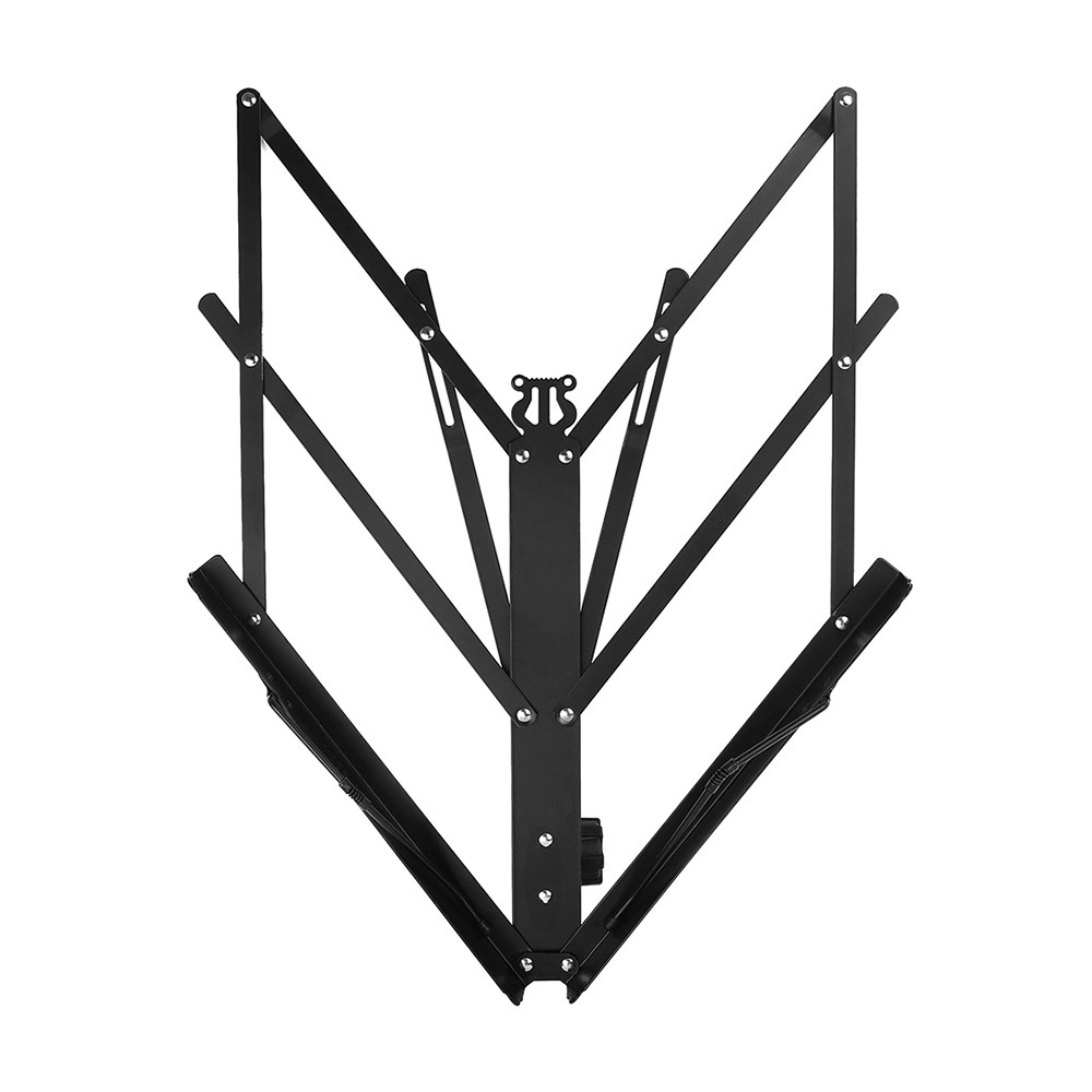 Compact Foldable Desktop Sheet Music Stand – Black