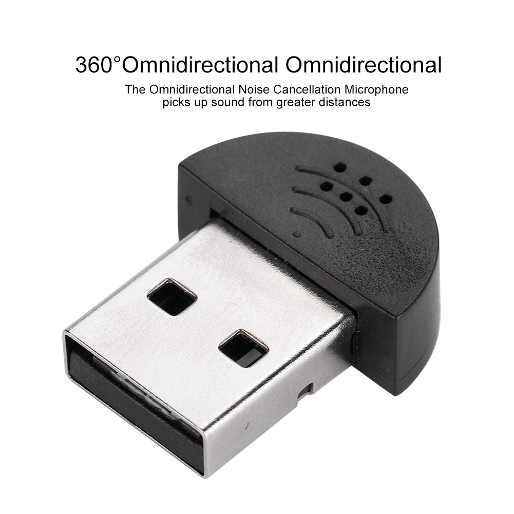 Mini USB Recording Microphone for Computer – Black