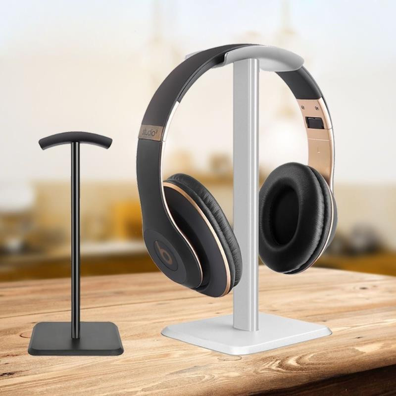 White Aluminium Desktop Headphone Stand