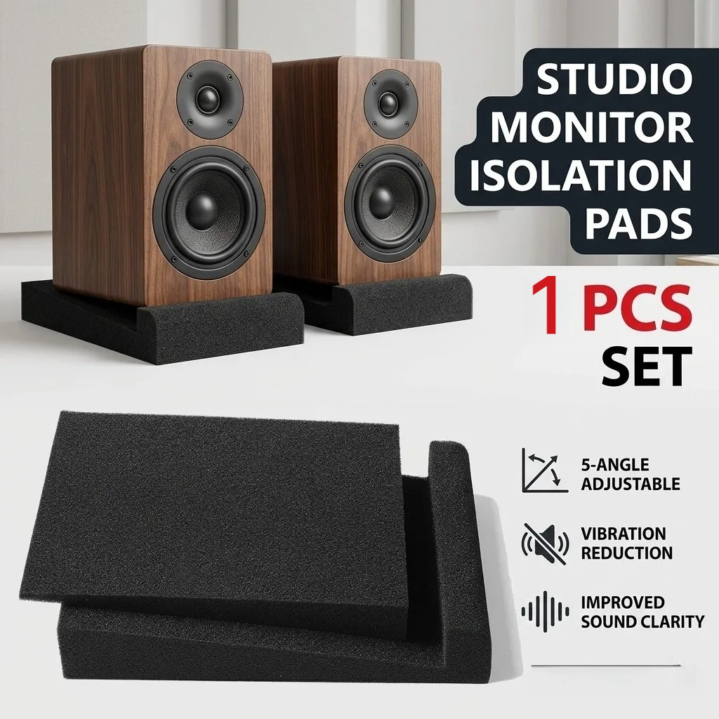 Adjustable-Angle Studio Monitor Isolation Pad – 26 × 34 cm