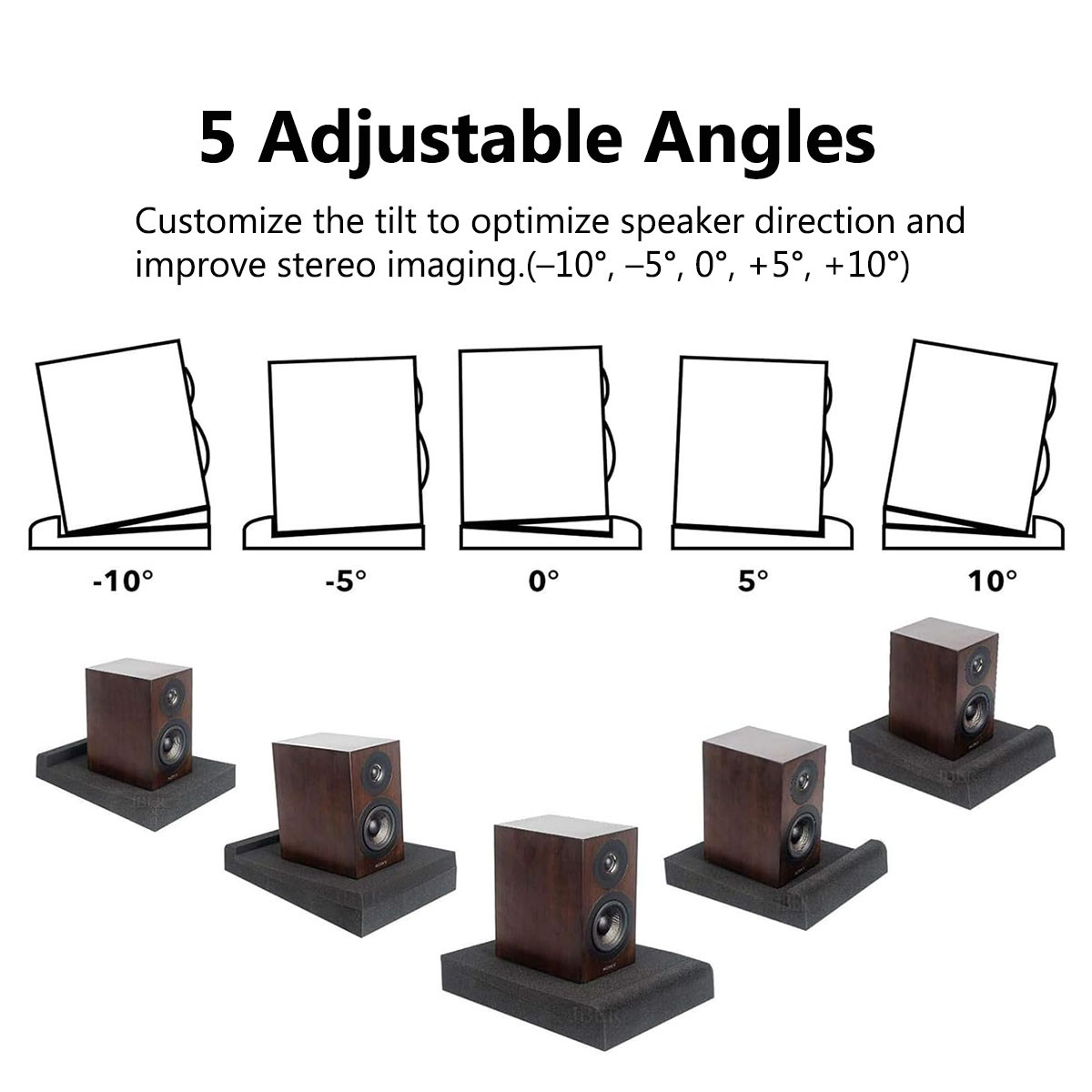 Adjustable-Angle Studio Monitor Isolation Pad – 26 × 34 cm