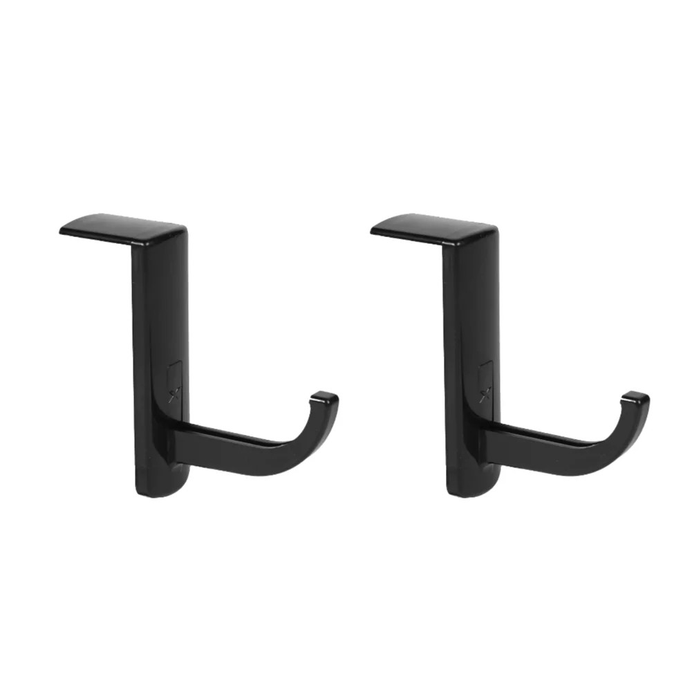 Monitor-Mounted Headphone Hanger Hooks – Black, 2 Pack