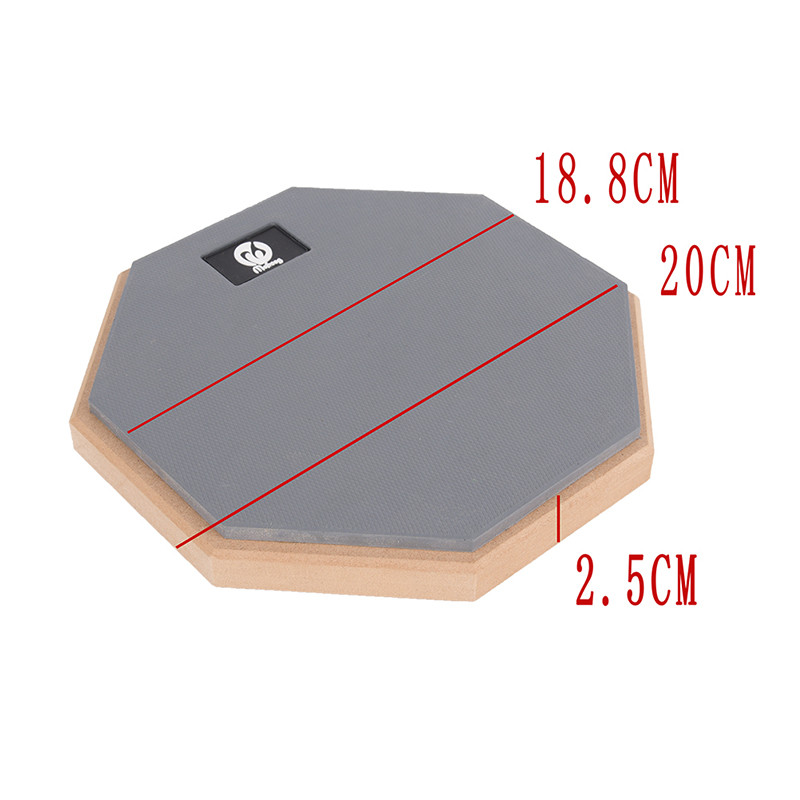 8-Inch Rubber Drum Practice Pad – Grey