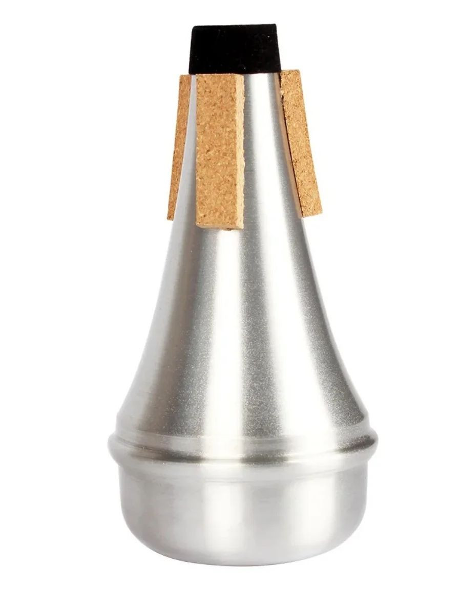 Aluminium Straight Trumpet Practice Mute – Silver