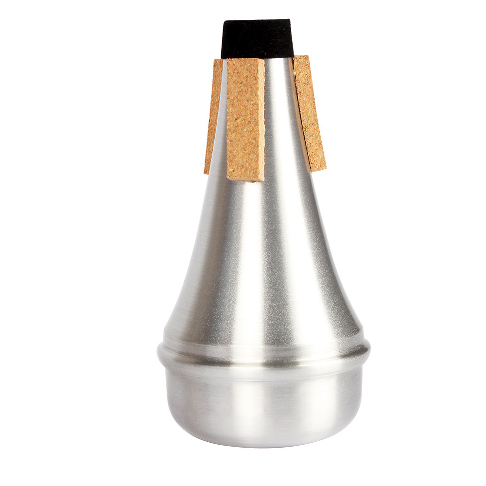 Aluminium Straight Trumpet Practice Mute – Silver