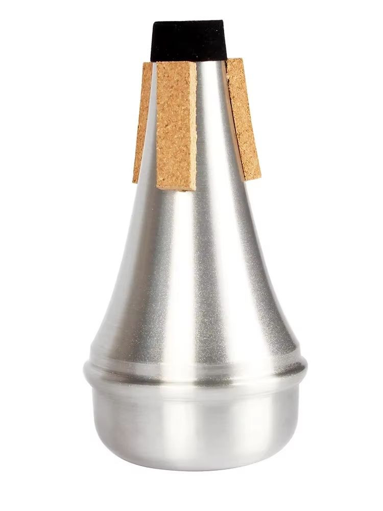 Aluminium Straight Trumpet Practice Mute – Silver