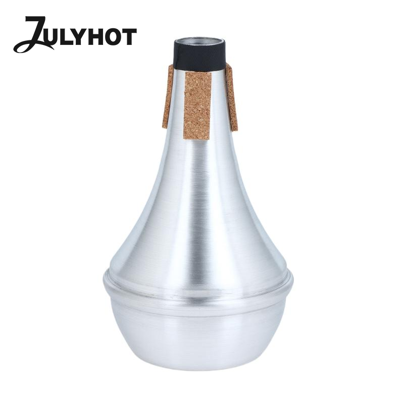Aluminium Straight Trumpet Practice Mute – Silver