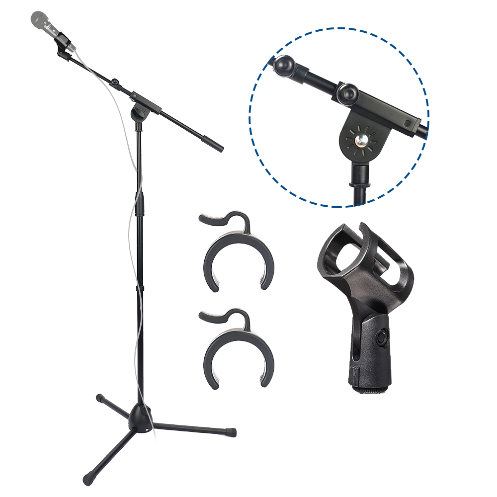 Heavy-Duty Adjustable Microphone Floor Stand
