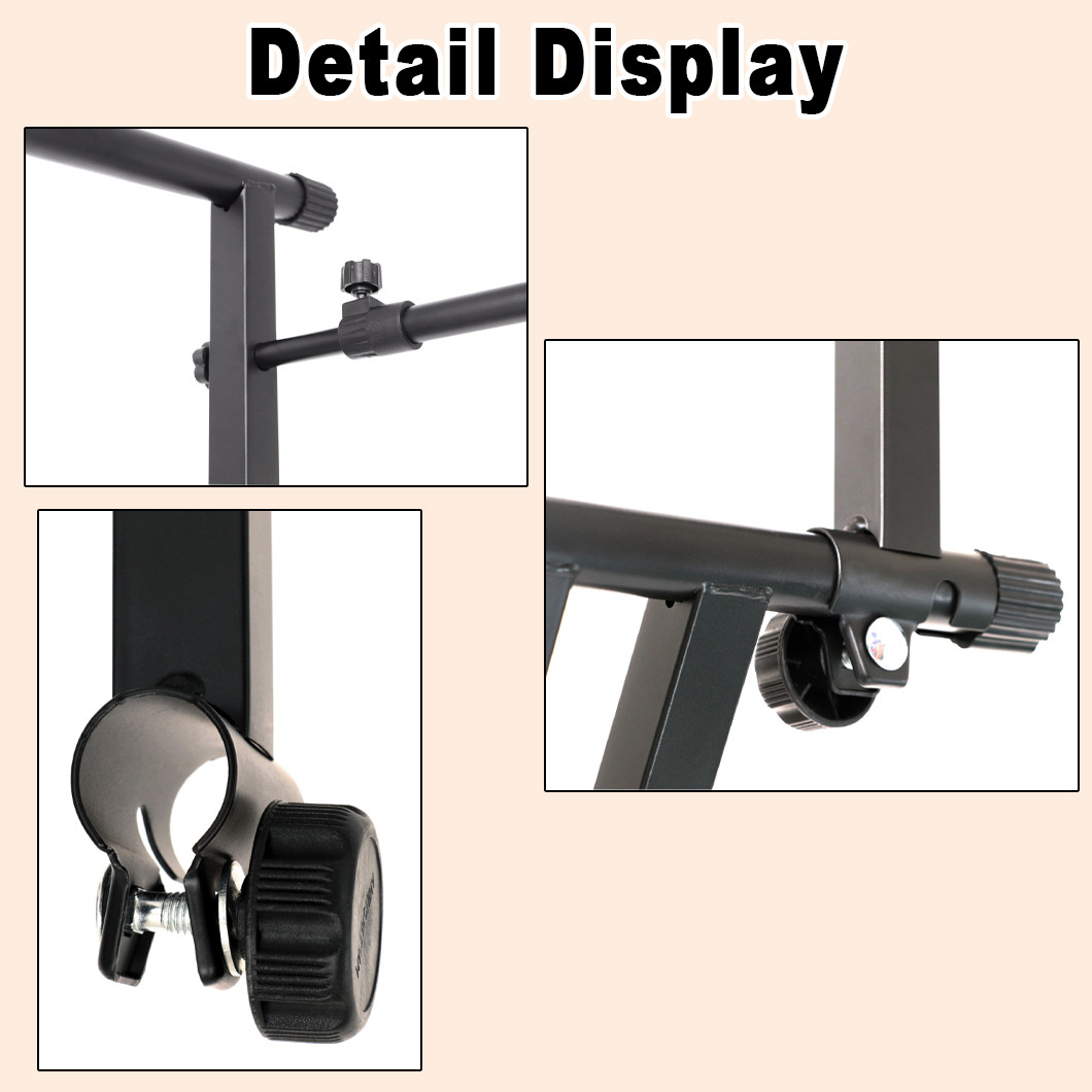 Adjustable Second-Tier Keyboard Stand Attachment – Black — detail or usage view