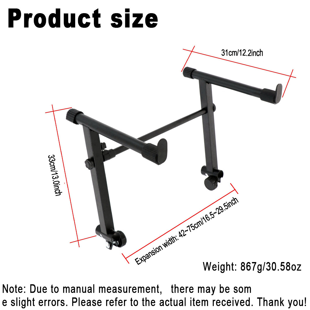 Adjustable Second-Tier Keyboard Stand Attachment – Black — detail or usage view