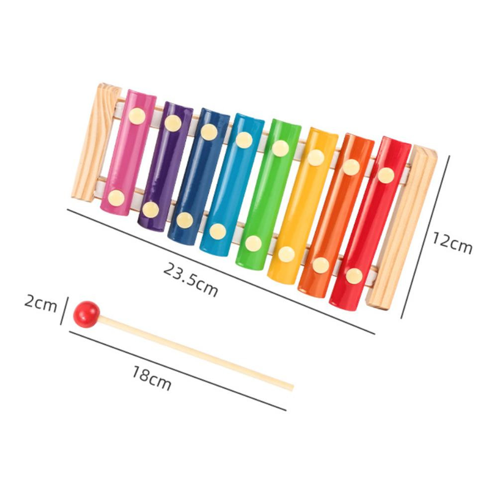 8-Note Rainbow Xylophone with Two Mallets