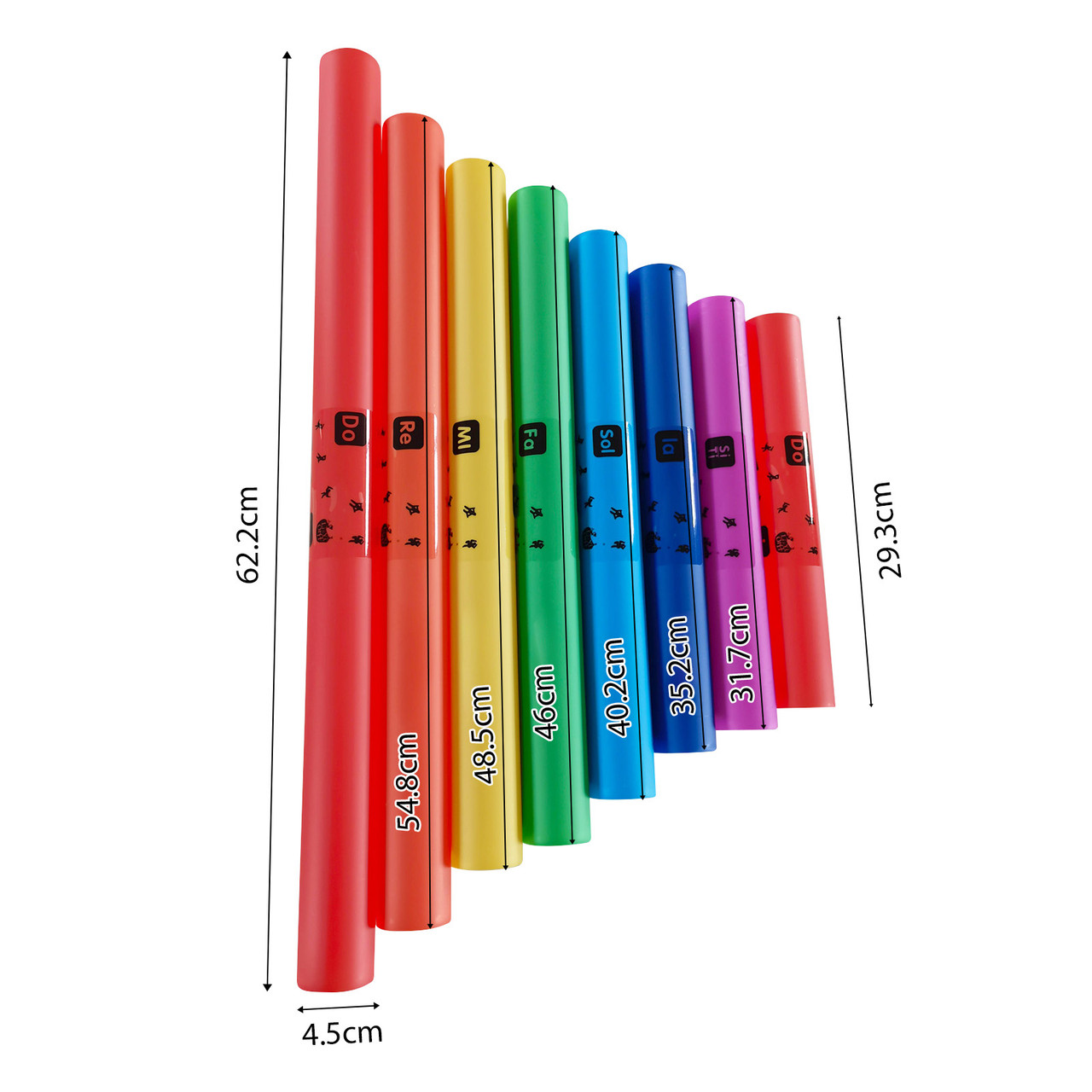 Eight-Tone Percussion Tube Set – Without Rope