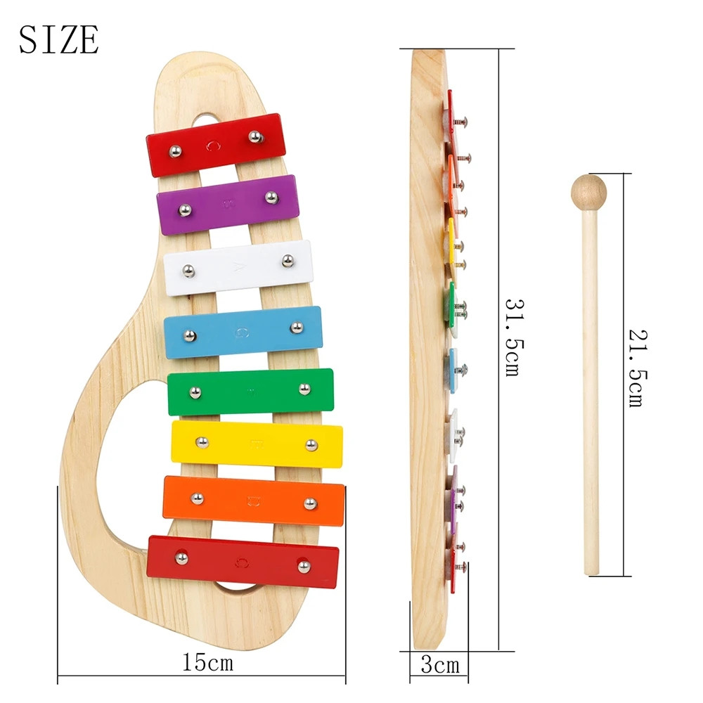 8-Note Maple Educational Xylophone