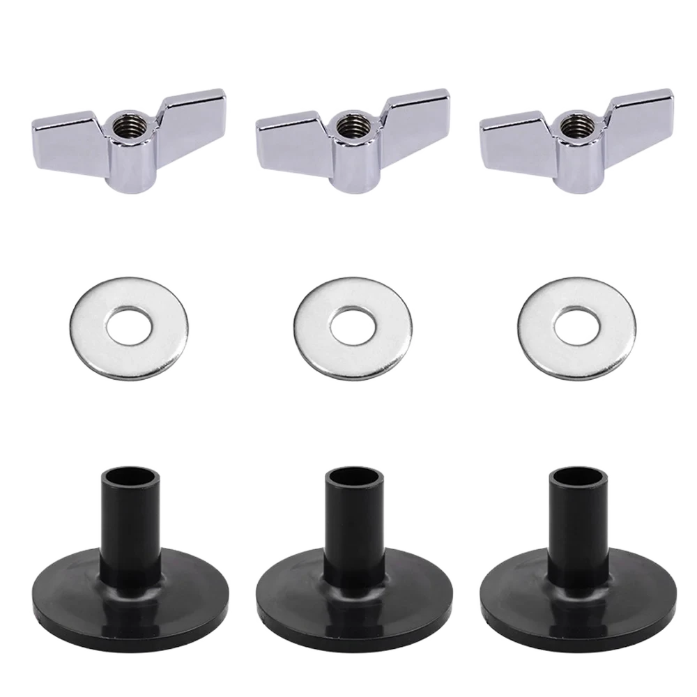 18-Piece Cymbal Felt, Sleeve, Nut and Washer Kit – Black