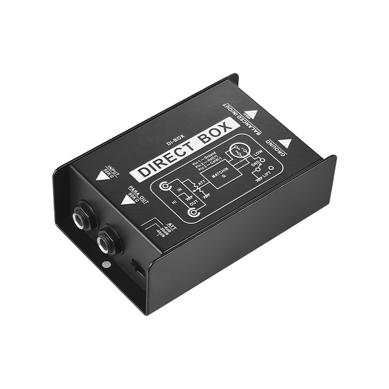 Single-Channel Passive DI Box with Ground Lift — supplied product