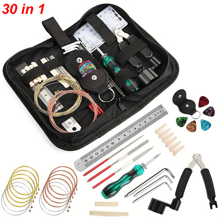 Guitar Technician Tool Kit with Case – 30-in-1