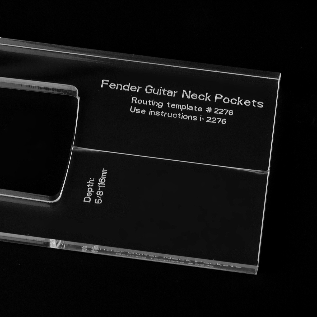 Musiclily MX1607 Acrylic Guitar Neck Pocket Routing Template – Strat and Offset