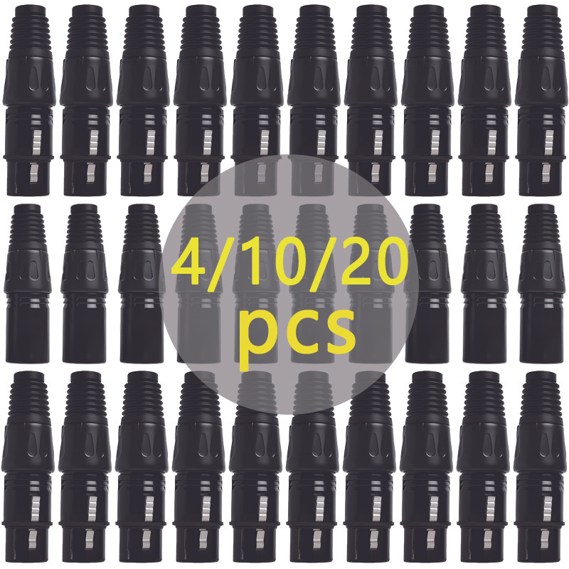 20-Piece XLR Male/Female Audio Connector Set