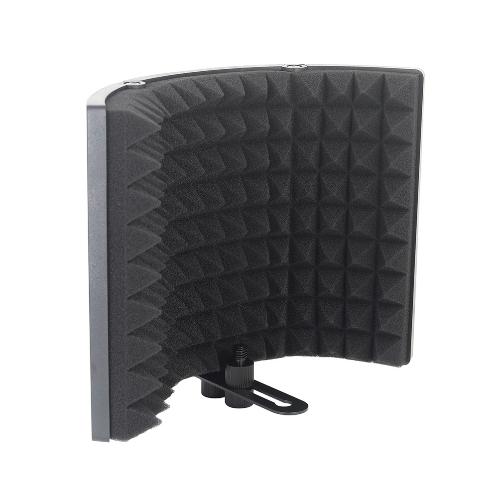 Folding Microphone Reflection Shield – 27 × 19 cm — supplied product