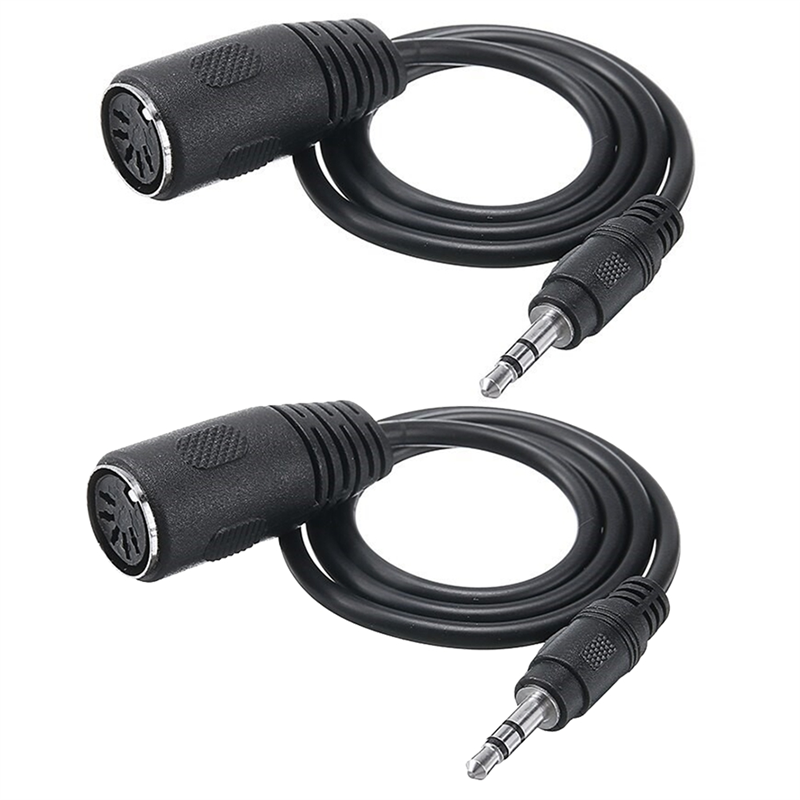 Type-A MIDI 3.5 mm TRS to 5-Pin DIN Adapter – 2 Pack — supplied product