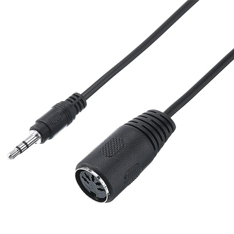 Type-A MIDI 3.5 mm TRS to 5-Pin DIN Adapter – 2 Pack — detail or usage view