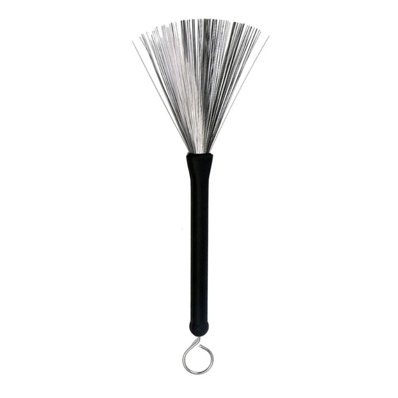 Retractable Steel-Wire Drum Brush – Black, Single – Product view
