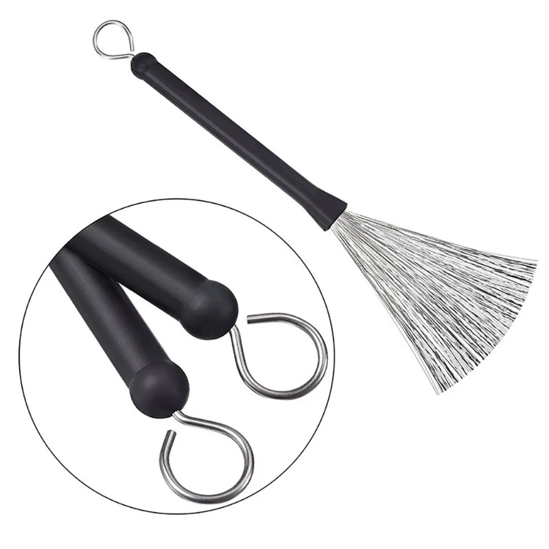 Retractable Steel-Wire Drum Brush – Black, Single – Detail 2