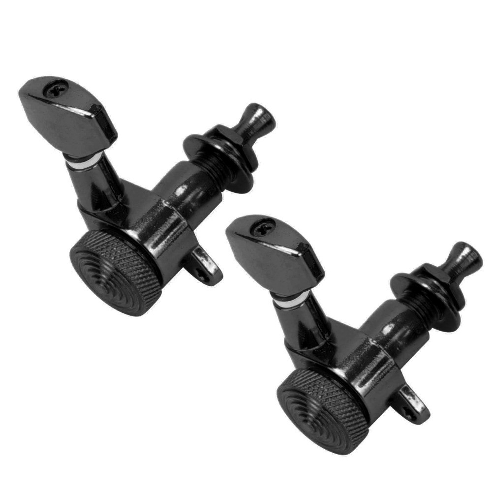 Black Locking Guitar Tuners – 3L3R, Set of Six — additional view