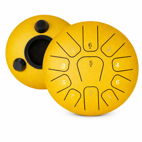 6-Inch Steel Tongue Drum 11 Notes Meditation Percussion Instrument with Bag and Mallets