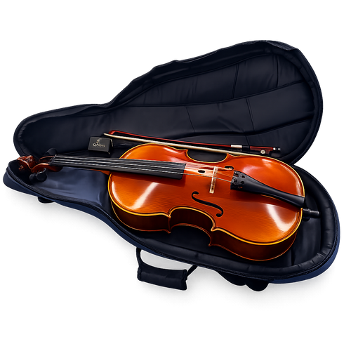 Premium Handmade 1/2 Size Cello with Bow, Bag & Rosin – Solid Spruce Top Flamed Maple