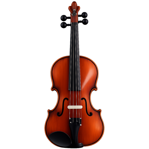 Handmade 1/4 Size Violin with Case & Bow – Solid Spruce Top Flamed Maple