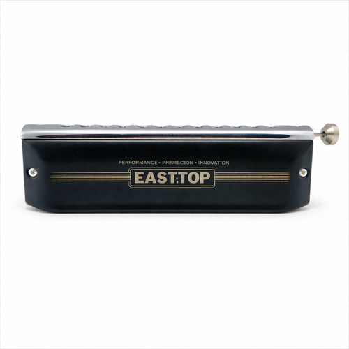 Easttop Forerunner 2.0 Chromatic Harmonica 12-Hole 48 – Transparent ABS Comb, Stainless Steel Covers
