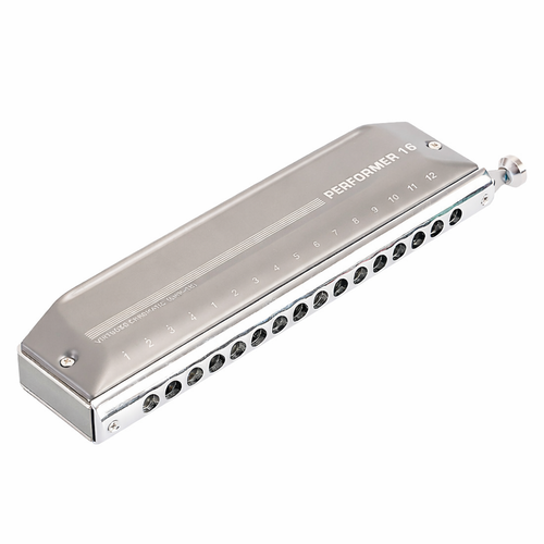Easttop 16-Hole Chromatic Harmonica Key of C – 64 Tone Aluminum Comb Harmonica