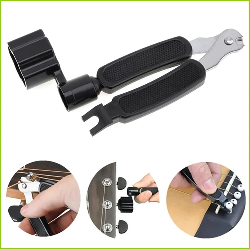 Three-in-one guitar string winder cutter and pin puller
