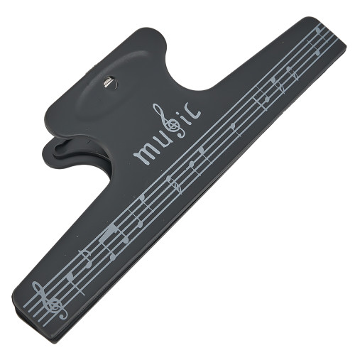 Black sheet music page holder clip