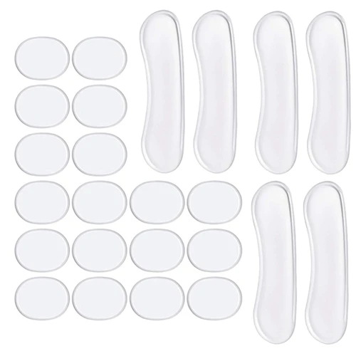 Twenty-four clear drum dampening gel pads